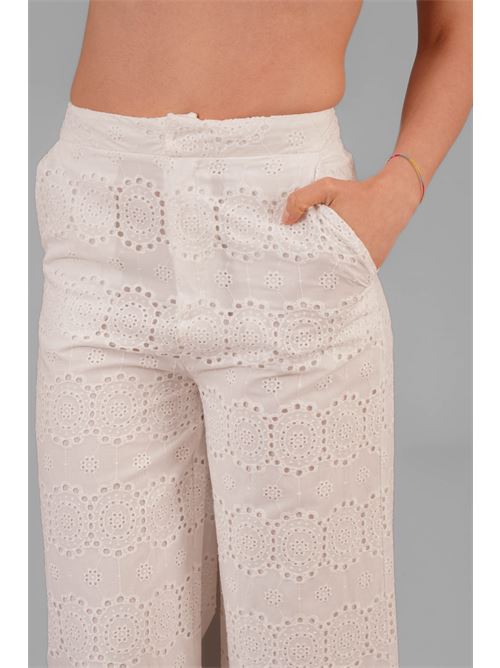 Pantalone in pizzo sangallo Il The' Delle 5 | GALLES 57OFF WHITE